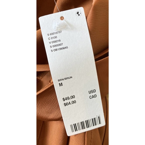 NWT Urban Outfitters Silky Bustier Tank Dress Size Medium Rust Brown MSRP $49 - Picture 6 of 8